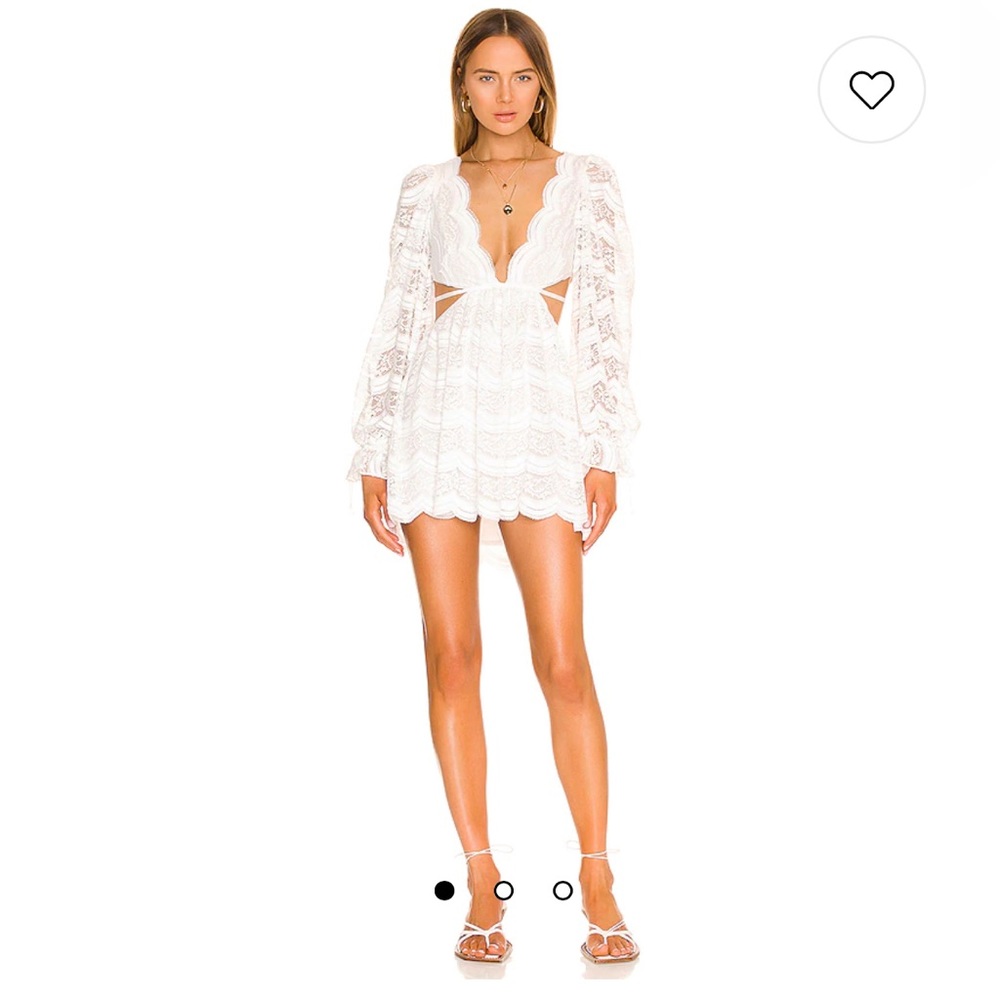 For Love and Lemons white lace XS dress